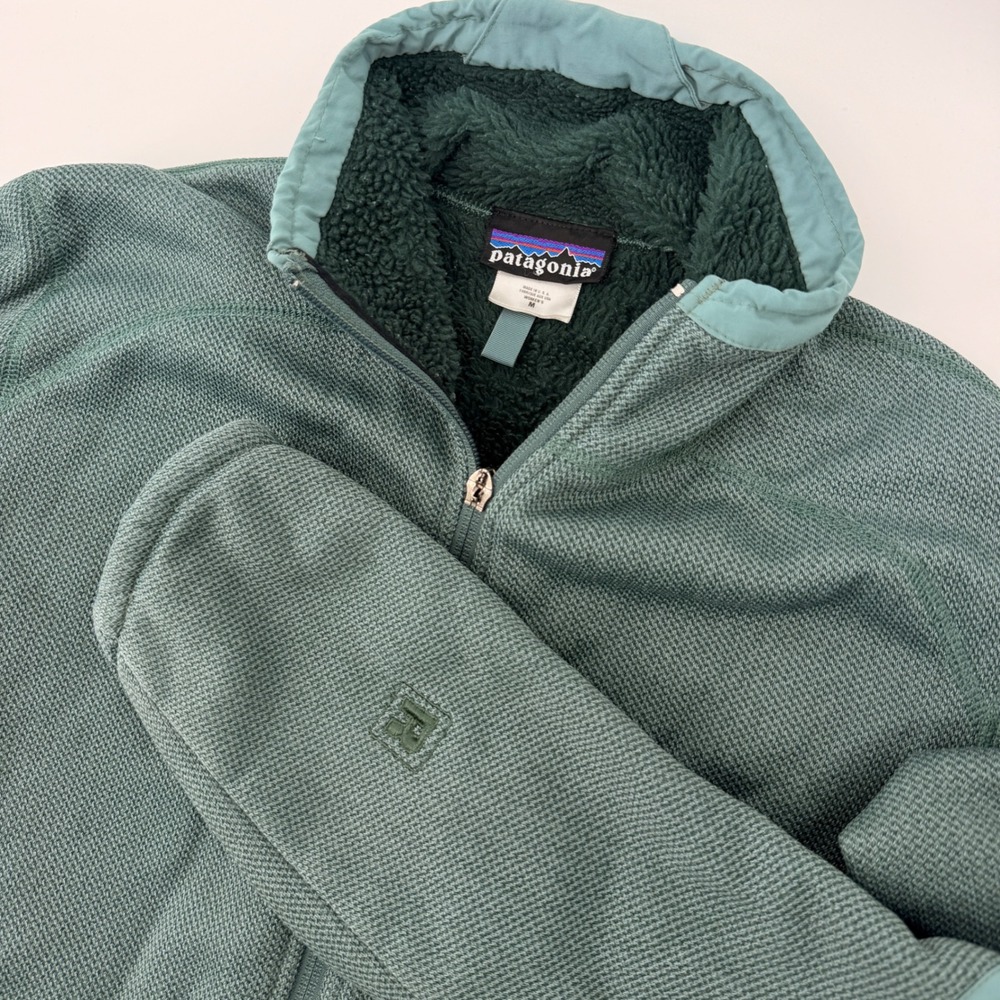 Patagonia R2 Regulator Fleece Jacket Womens M Green Full Zip Made in USA Vintage